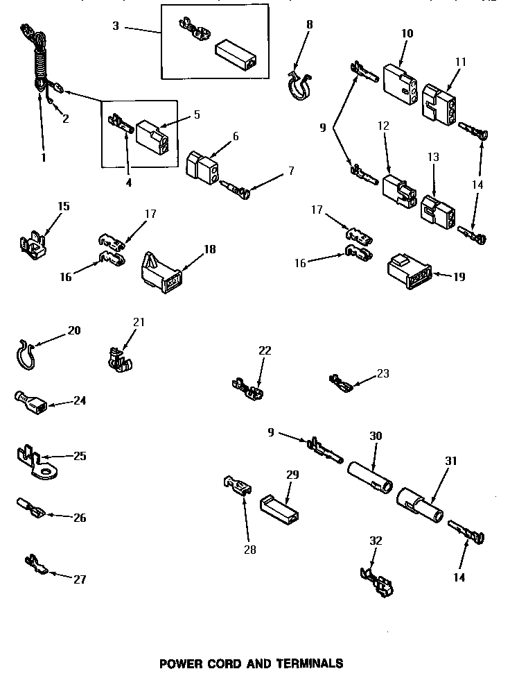 POWER CORD & TERMINALS