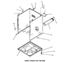 Speed Queen AG7139 cabinet, exhaust duct & base diagram