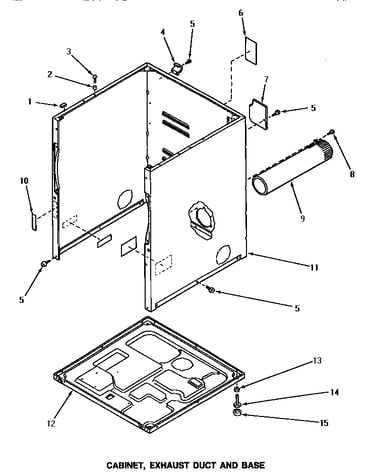 Cabinet, exhaust duct & base