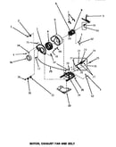 Motor, exhaust fan & belt