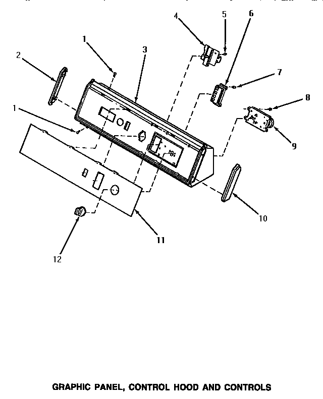 Graphic panel, control hood & controls