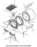 Front bulkhead, air duct, felt seal & cylinder