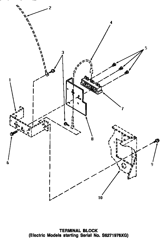 Terminal block (starting serial number s6271976xg)