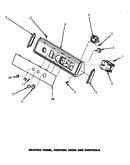Graphic panel, control hood & controls (awm392l) (awm392w) (awm393l) (awm393w)