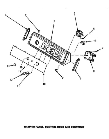 Graphic panel, control hood & controls (awm392l) (awm392w) (awm393l) (awm393w)