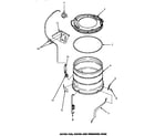 Speed Queen AWM392W outer tub, cover & pressure hose (awm392l) (awm392w) (awm393l) (awm393w) diagram