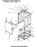 Front panel, base & cabinet assembly (awm392l) (awm392w) (awm393l) (awm393w)