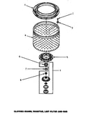Clothes guard, washtub, lint filter & hub (awm492) (awm493) (awm592) (awm593l) (awm593w)