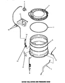 Outer tub, cover & pressure hose (awm492) (awm493) (awm592) (awm593l) (awm593w)