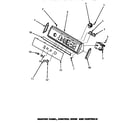 Speed Queen AWM693 graphic panel, control hood & controls diagram