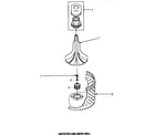Speed Queen AWM693 agitator & drive bell diagram