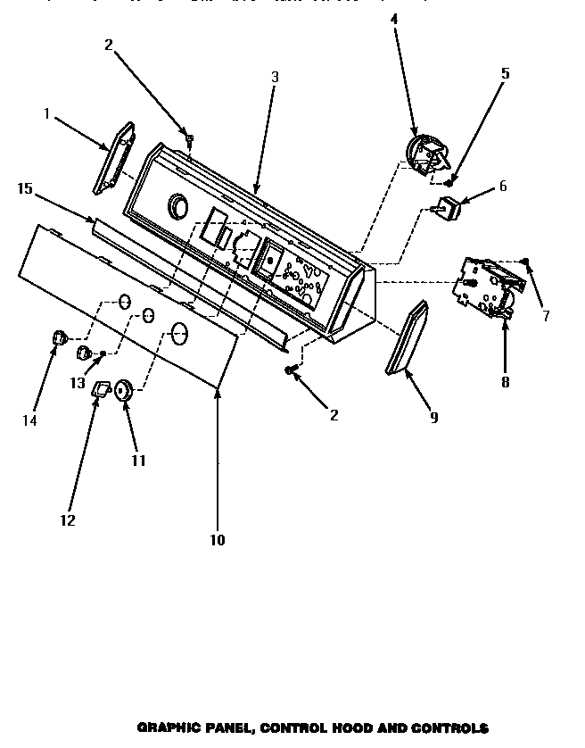 Graphic panel, control hood & controls (awm472w) (awm473w) (awm572) (awm573w)