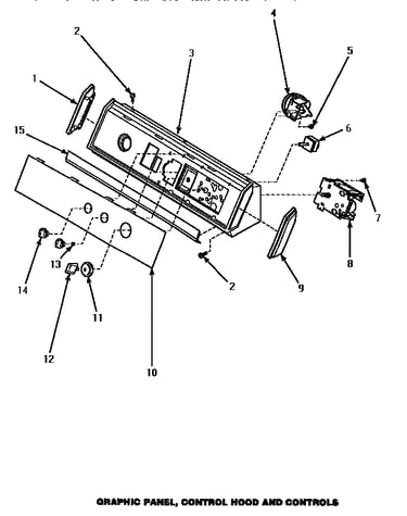 Graphic panel, control hood & controls (awm472w) (awm473w) (awm572) (awm573w)