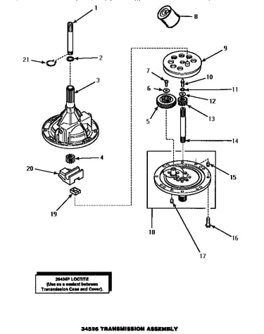 34526 transmission assembly (awm472w) (awm473w) (awm572) (awm573w)
