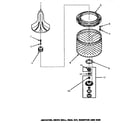 Speed Queen AWM290W agitator, drive bell, seal kit, washtub & hub (awm290l) (awm290w) diagram