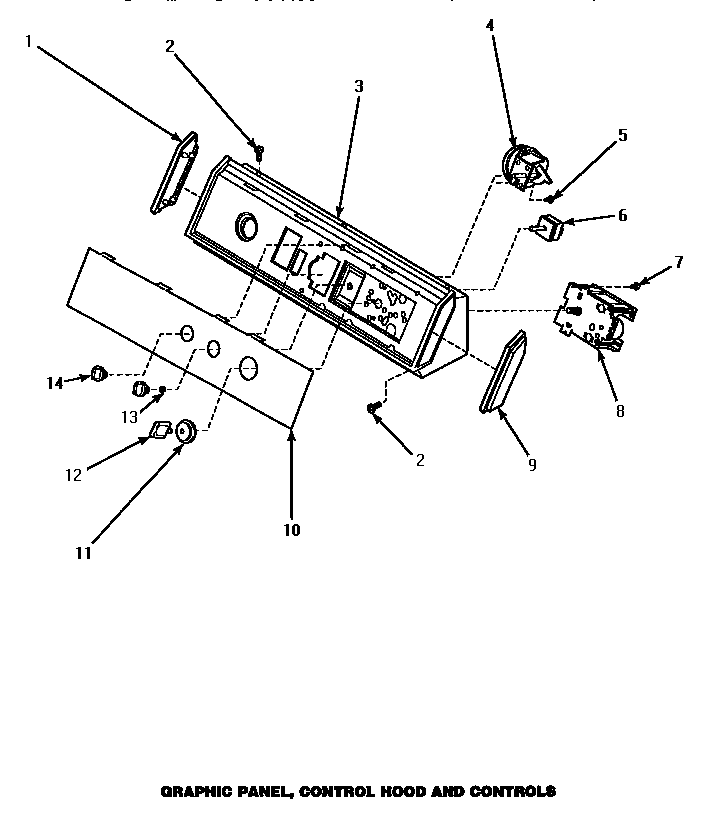 Graphic panel, control hood & controls (awm270w)