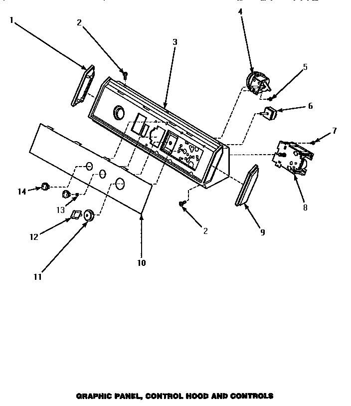 GRAPHIC PANEL, CONTROL HOOD & CONTROLS (AWM372W) (AWM373W)