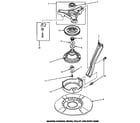 Speed Queen AWM372W bearing housing, brake, pulley & pivot dome diagram
