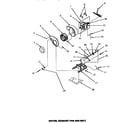 Speed Queen AEM197 motor, exhaust fan & belt diagram