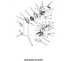 Speed Queen AGM199 motor, exhaust fan & belt diagram