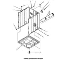 Speed Queen AGM199 cabinet, exhaust duct & base diagram