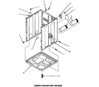 Speed Queen AEM397 cabinet, exhaust duct & base (aem377) (aem397) (aem407l) (aem407w) (aem427w) diagram