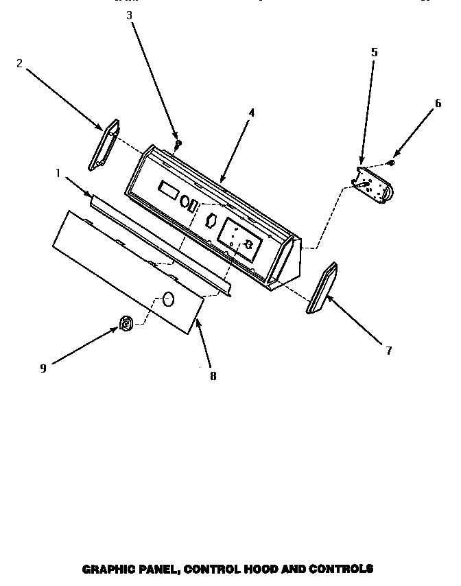 Graphic panel, control hood & controls (agm379) (agm399) (agm409l) (agm409w) (agm429w)