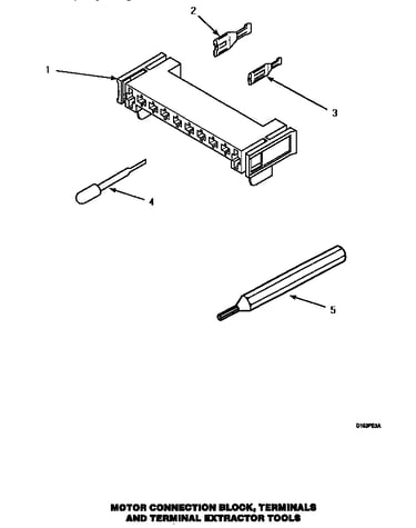Motor connection block, terminals & terminal extractor tool (agm379) (agm399) (agm409l) (agm409w) (agm429w)