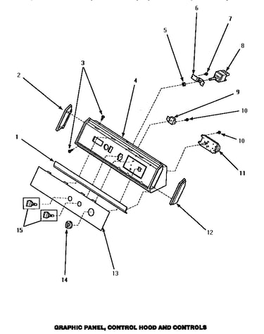 Graphic panel, control hood & controls (aem477w) (aem497l) (aem497w)