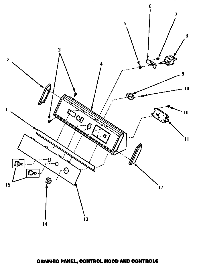 Graphic panel, control hood & controls (agm479w) (agm499l) (agm499w)