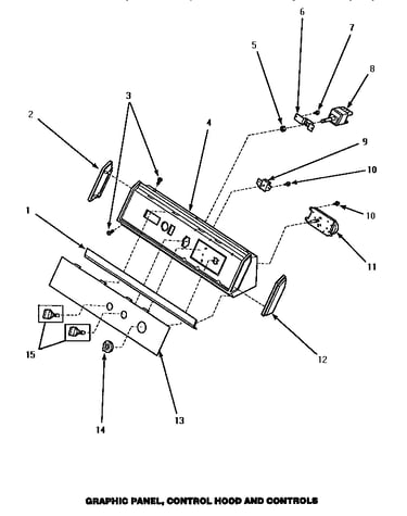 Graphic panel, control hood & controls (agm479w) (agm499l) (agm499w)
