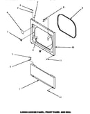 Lower access panel, front panel & seal (aem677w) (aem697l) (aem697w)
