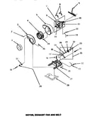 Motor, exhaust fan & belt (aem677w) (aem697l) (aem697w)