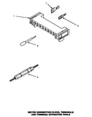 Motor connection block, terminals & terminal extractor tool (aem677w) (aem697l) (aem697w)