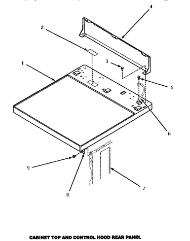 Cabinet top & control hood rear panel (agm679w) (agm699l) (agm699w)