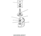 Speed Queen AA9231 agitator, drive bell & seal kit diagram