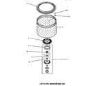 Speed Queen NA8631 lint filter, washtub & hub diagram