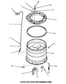 Outer tub, cover & pressure hose