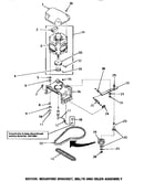 Motor, mounting bracket, belts & idler assembly