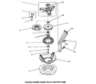 Speed Queen AA9131 bearing housing, brake, pulley & pivot dome diagram