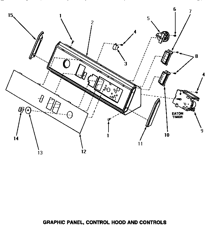 Graphic panel, control hood & controls
