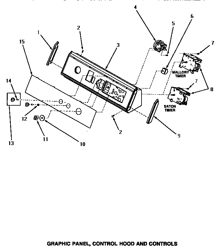 Graphic panel, control hood & controls