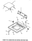 Cabinet top, loading door & control hood rear panel