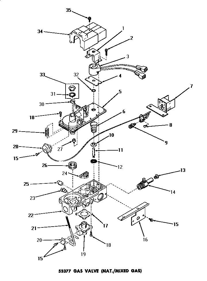 53377 gas valve (natural/mixed gas)