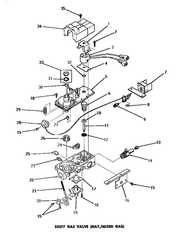 53377 gas valve (natural/mixed gas)