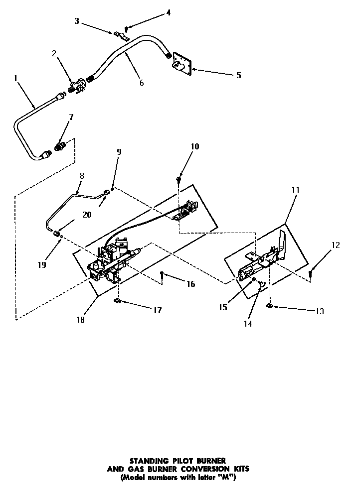 "m" models--standing pilot burner & burner conversion kits