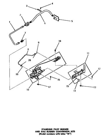 "m" models--standing pilot burner & burner conversion kits