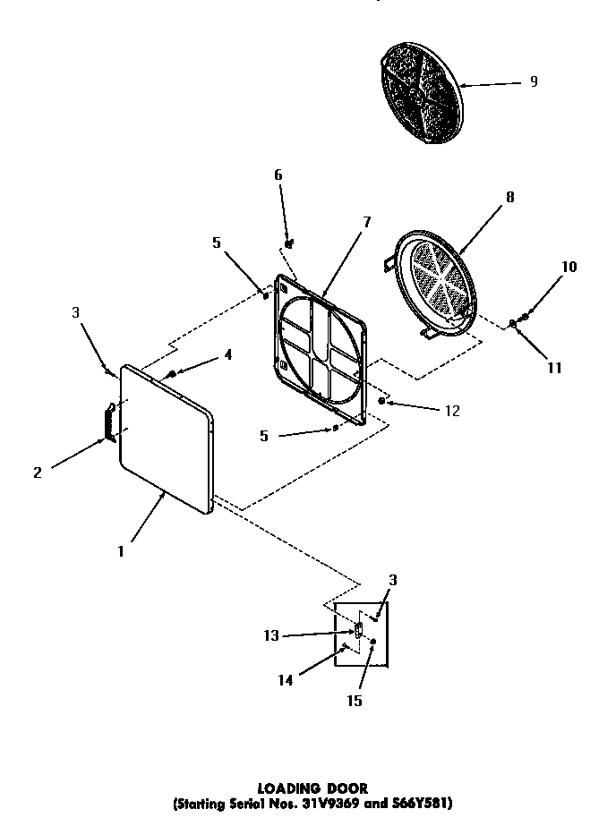 Loading door (starting serial numbers 31v9369 & s66y581)