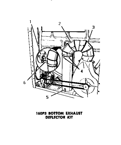 160p3 bottom exhaust deflector kit