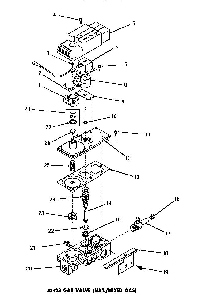 53428 GAS VALVE (NATURAL/MIXED GAS)